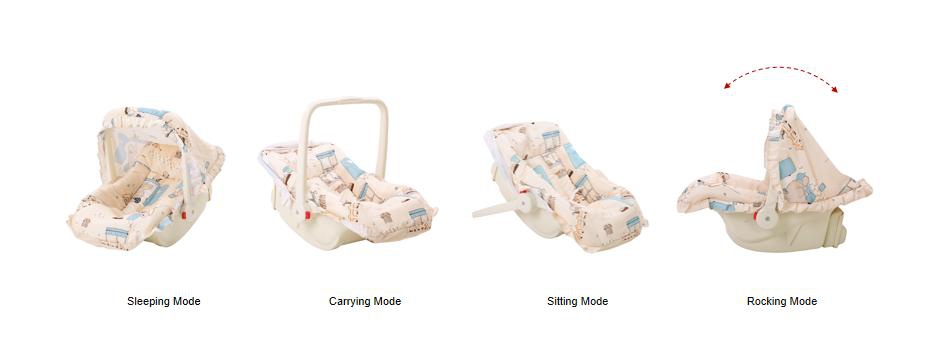 4-in-1 Sleeping, Carrying, Sitting & Rocking Baby Cradle