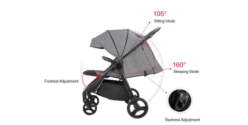 2-in-1 Sitting & Sleeping Baby Stroller