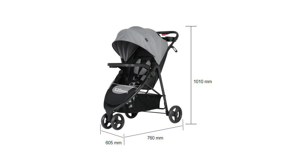 Ease US Baby Stroller With Parent & Child Tray